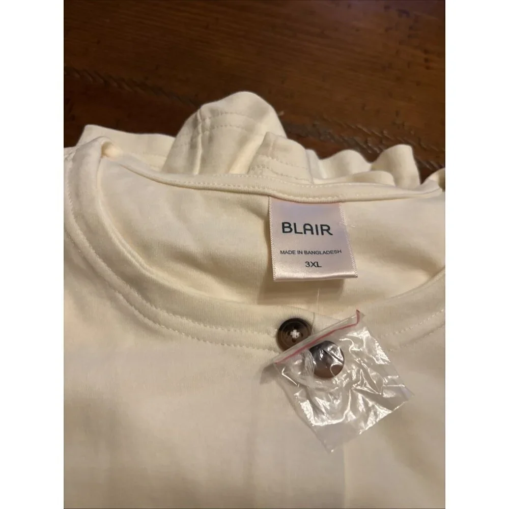 New Blair Button Down Henley 3XL Zebra Shirt New - Picture 4 of 9